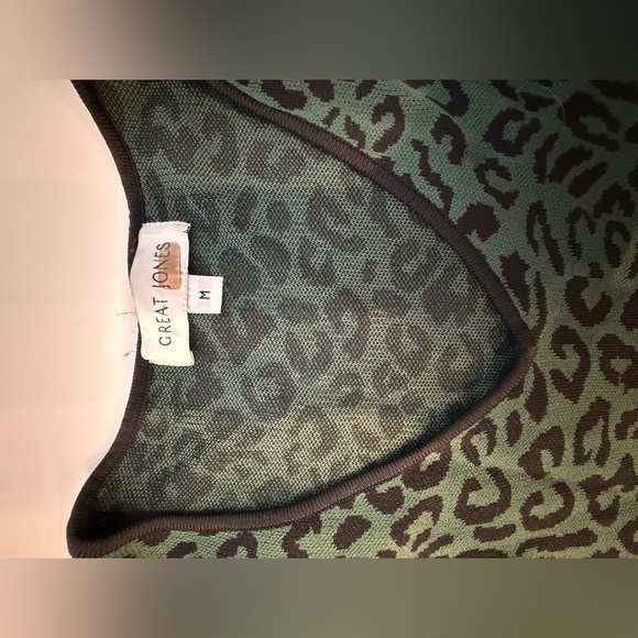 Great Jones Forest Leopard Knit Dress- Size M - Picture 6 of 6